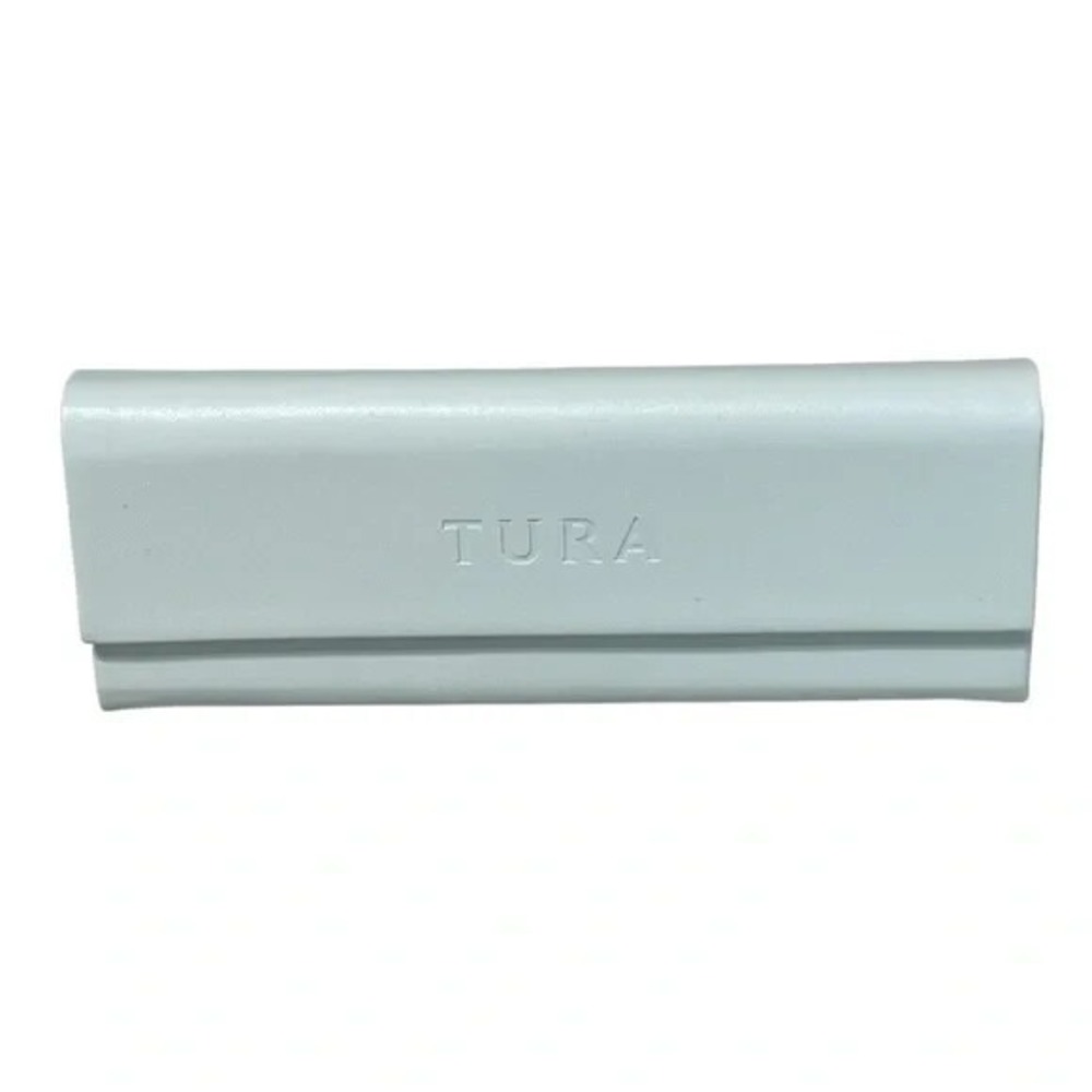 Tura White Magnetic Glasses Case with Wipe Cloth